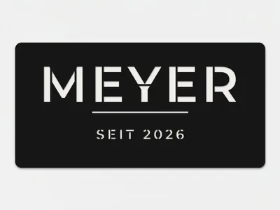 Familienschild-Design: Name mit «seit 2026»