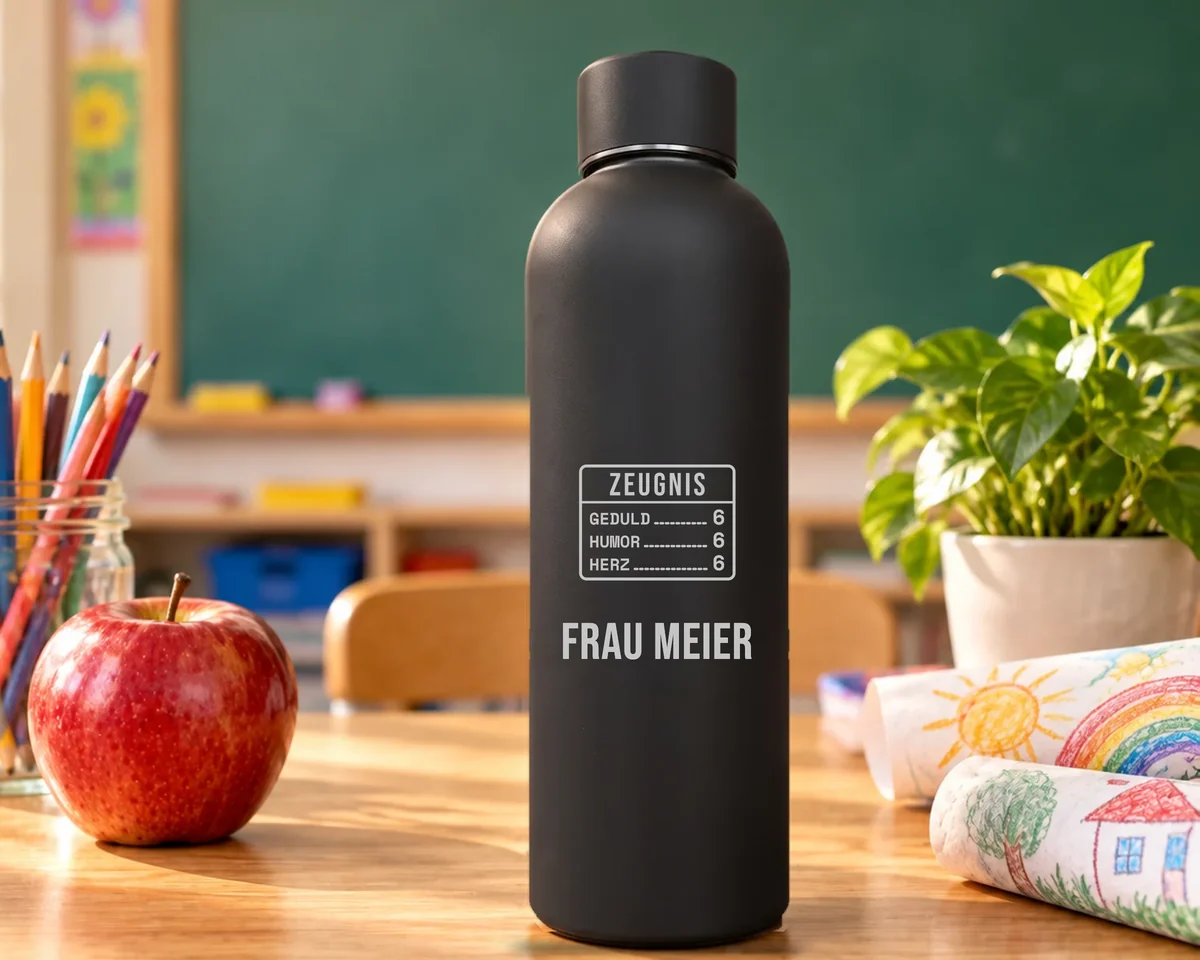 Danke-Flasche für Lehrerin und Kita