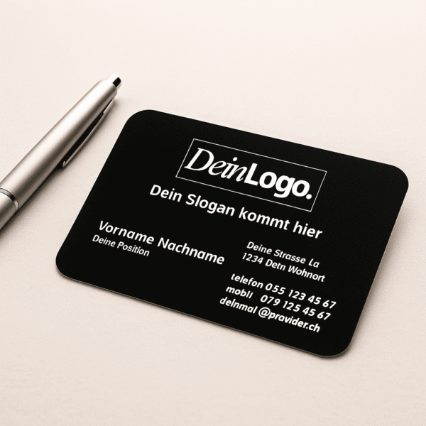 Design_1 Elegante_schwarze_Aluminium-Visitenkarte_personalisierbar_mit_Logo_und_Kontaktdaten