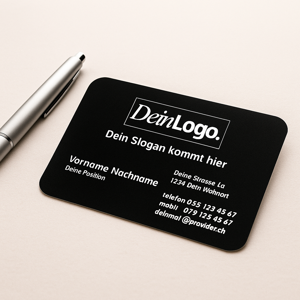 Design_1 Elegante_schwarze_Aluminium-Visitenkarte_personalisierbar_mit_Logo_und_Kontaktdaten