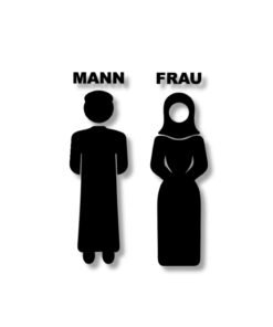 Islamisches Mann & Frau Badezimmerschild
