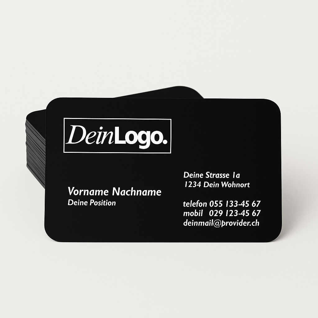 Premium-Visitenkarten mit Gravur (Design 2)