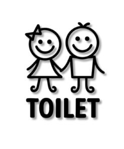Kinder Badezimmer Schild - aus 3 mm Acryl, selbstklebend